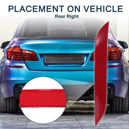 Rear Right Bumper Reflector for BMW 528i xDrive (2012-2016) Red