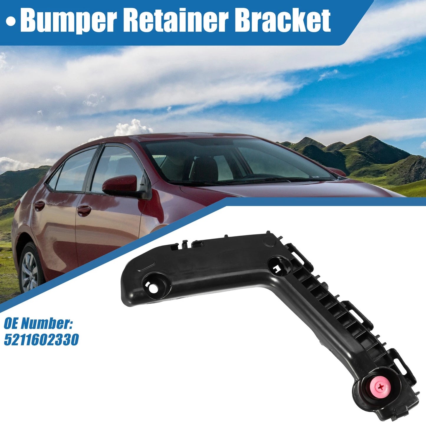 Left Driver Side Bumper Bracket for Toyota Corolla (2017–2019)