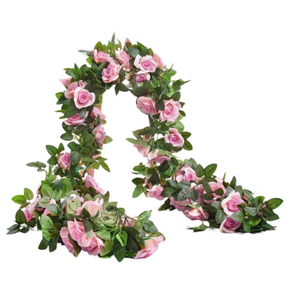 16FT Artificial Rose Vine Flower for Wedding Garden Decor