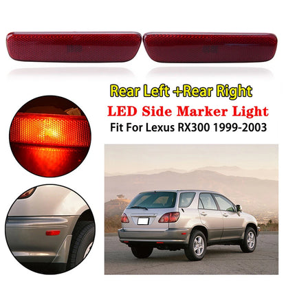 Left & Right Rear Side Marker Light Assembly for 99-03 Lexus RX300 (1999-2003)