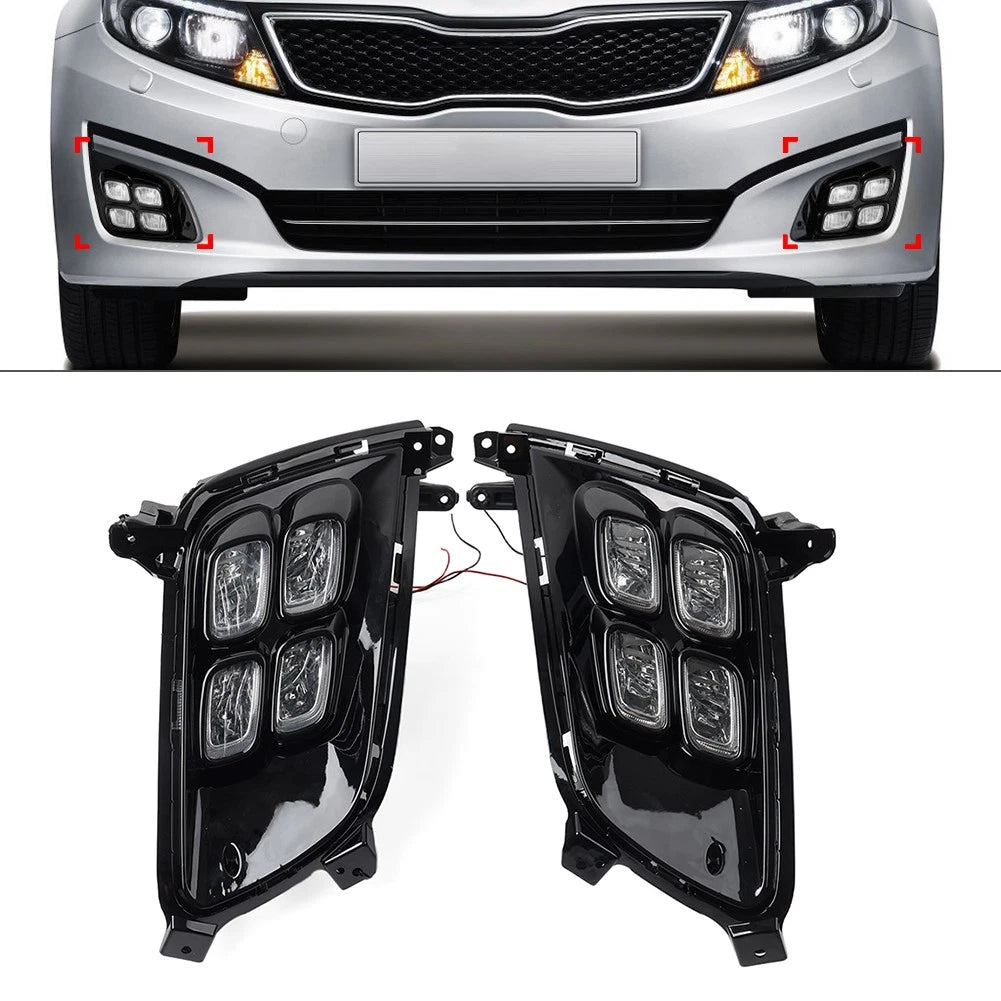 2 x Daytime Running Light Fog Lamps for Kia Optima K5 (2014-2015)