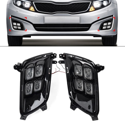 2 x Daytime Running Light Fog Lamps for Kia Optima K5 (2014-2015)