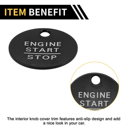Engine Start Stop Button Switch Knob Cover for Ford F-150 (2016-2021) Black