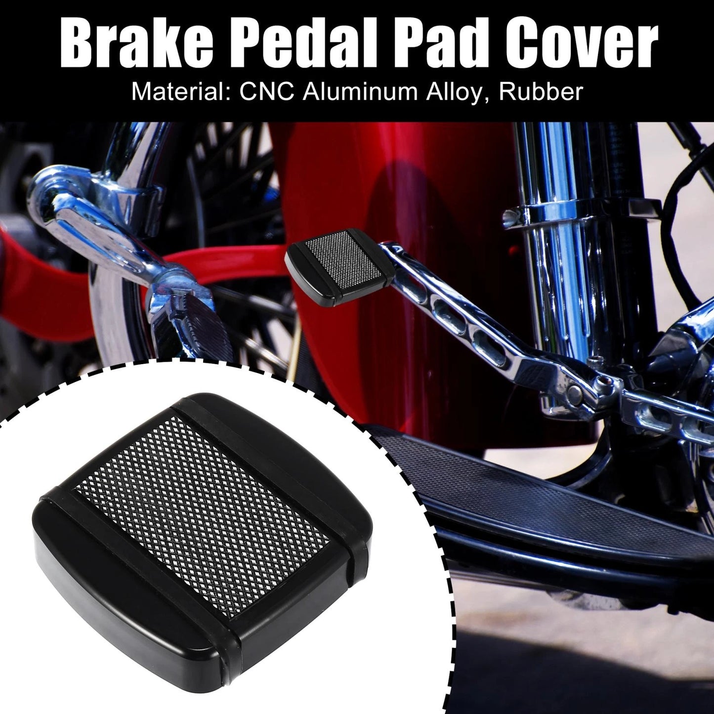 Brake Pedal Pad Cover Large for Harley-Davidson Dyna XG500 Street 500 750