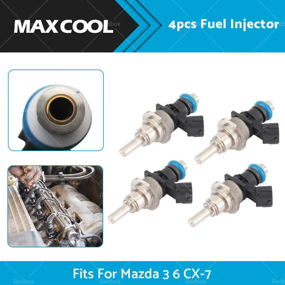 4PCS Fuel Injectors for Mazda 3 BK, 6, CX-7 L3 2.3L Turbo (2003-2013)