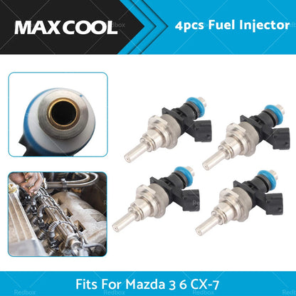 4PCS Fuel Injectors for Mazda 3 BK, 6, CX-7 L3 2.3L Turbo (2003-2013)