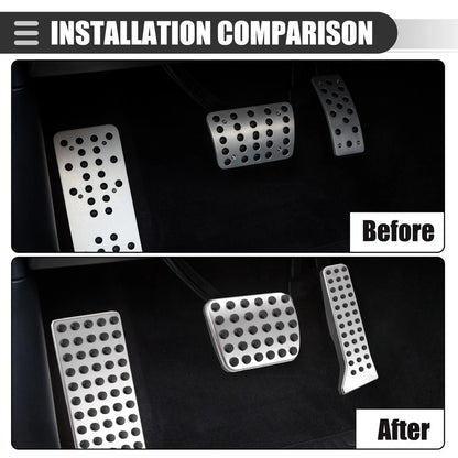 Gas Accelerator Brake Foot Rest Pedal Pad Covers for Mazda CX-3 (2016-2019)