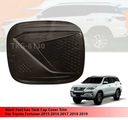 Black Gas Tank Fuel Cap Cover for Toyota Fortuner (2015-2019)