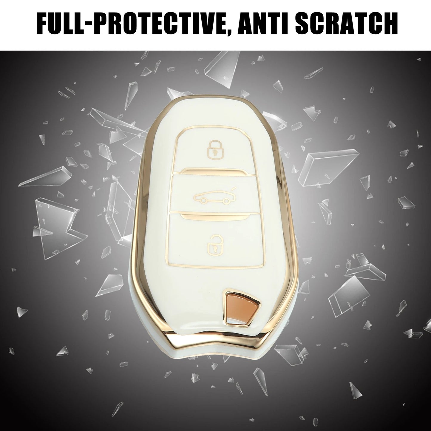 Smart Key Fob Case Cover for Peugeot 3008 5008 (2017-2020)