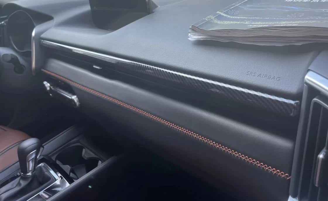 LHD Console Lid Cover Trim for 2023-2024 Mazda CX-50 Carbon Fiber