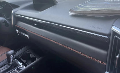 LHD Console Lid Cover Trim for 2023-2024 Mazda CX-50 Carbon Fiber