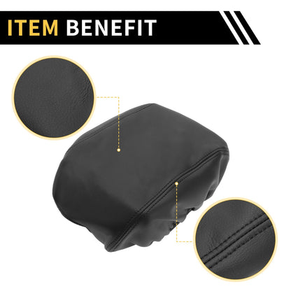 Arm Rest Cover for Jeep Wrangler Microfiber Leather Black (2011-2023)