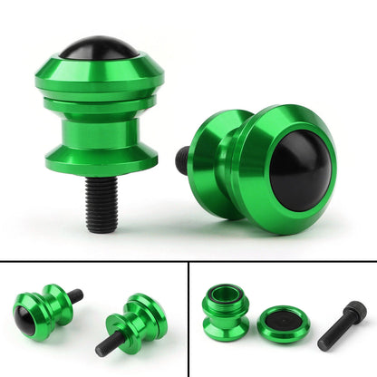 10mm CNC Swing Arm Spools Sliders Green for Kawasaki Ninja 250R ZX6R ZX10R (2008-2019)