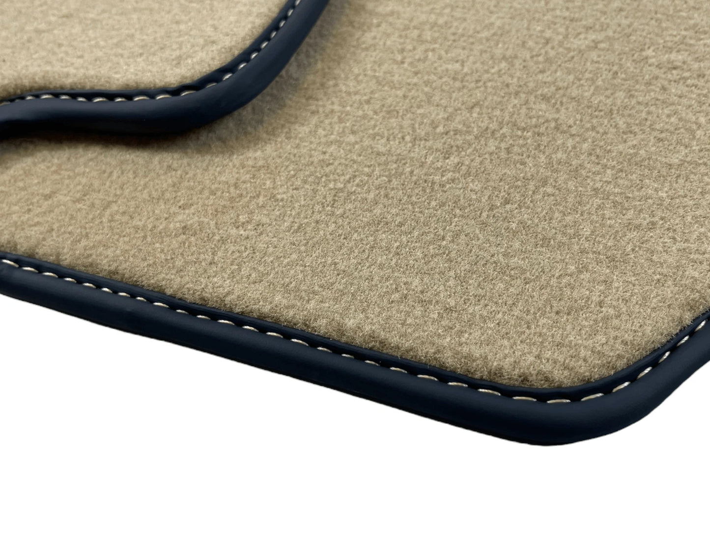 Beige Floor Mats for Ferrari F430 Carpet with Alcantara Leather (2004-2009)