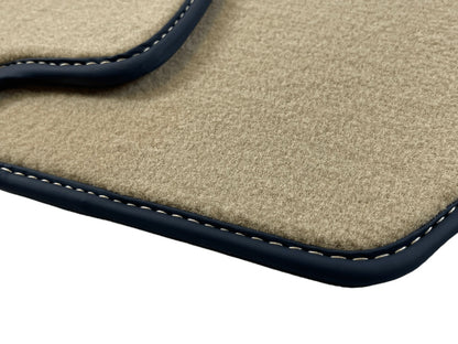Beige Floor Mats for Ferrari F430 Carpet with Alcantara Leather (2004-2009)
