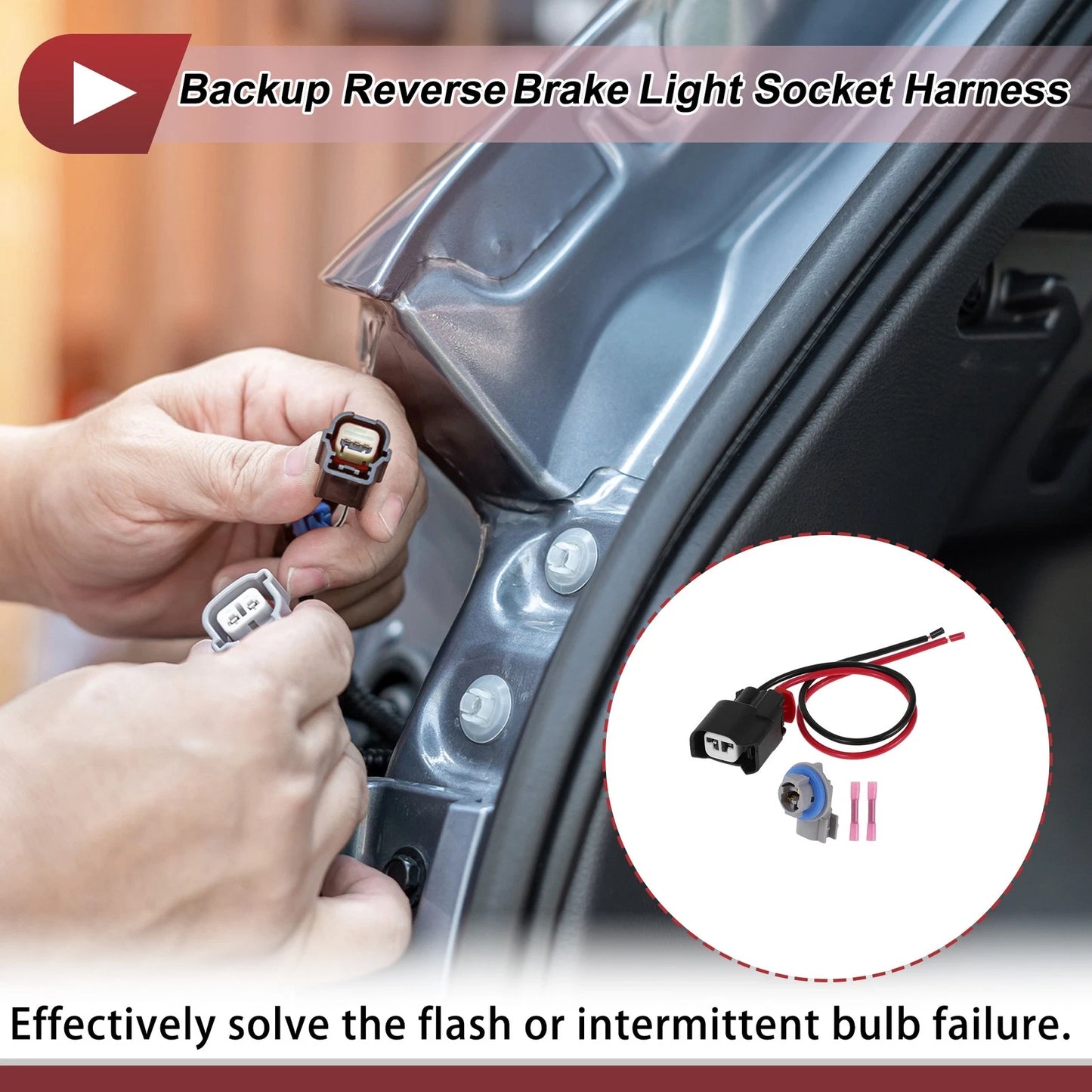 Brake Backup Reverse Light Socket Wiring for Dodge Durango (11-13)