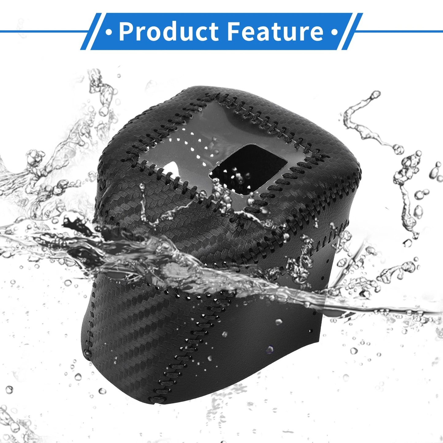 Black Carbon Fiber Gear Shift Knob Cover for Nissan Rogue (2021-2024)