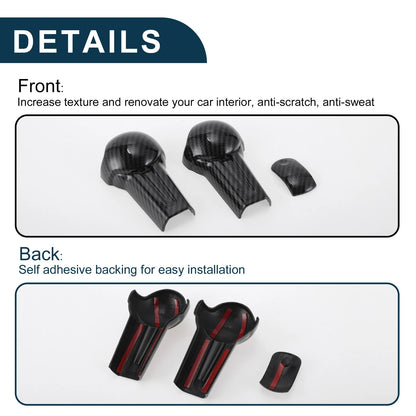 Gear Shift Knob Cover for Ford Mustang 2015-2023 Black Decorator