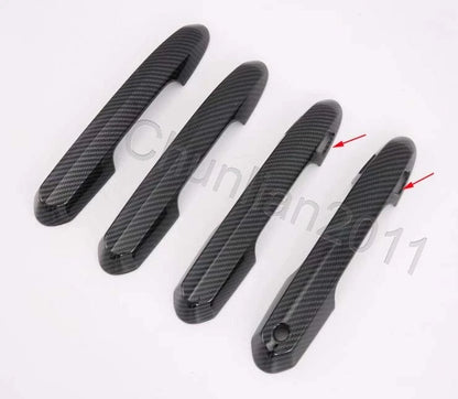 Carbon Fiber Door Handle Cover Trim for 2019-2023 Toyota RAV4 Smart Keyhole