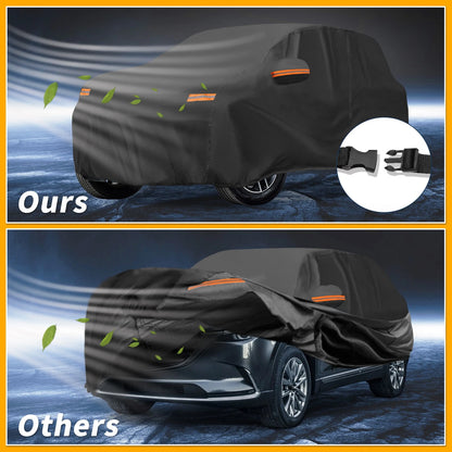 Waterproof Car Cover for Mazda CX-9 Black 190T-PU (2016-2023)