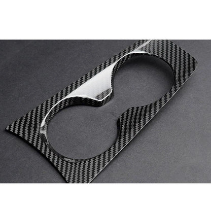 Carbon Fiber Water Cup Holder Panel Cover Trim for Chevrolet Camaro 2010-2015