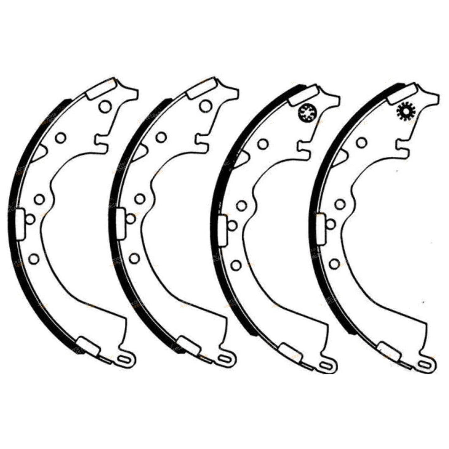 Rear Brake Shoes for Toyota Spacia Van SR40R 4cyl 2.0L 3S-FE (1997–2001)