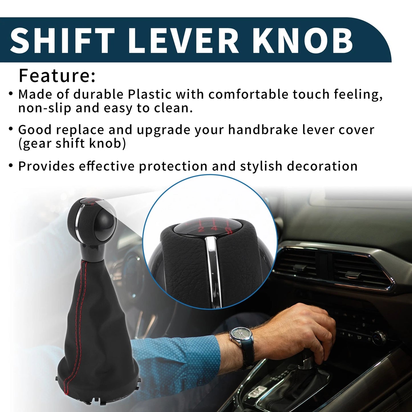 6 Speed Gear Shifter Knob & Cover for Mini Cooper F55 F56 (2014-2023)