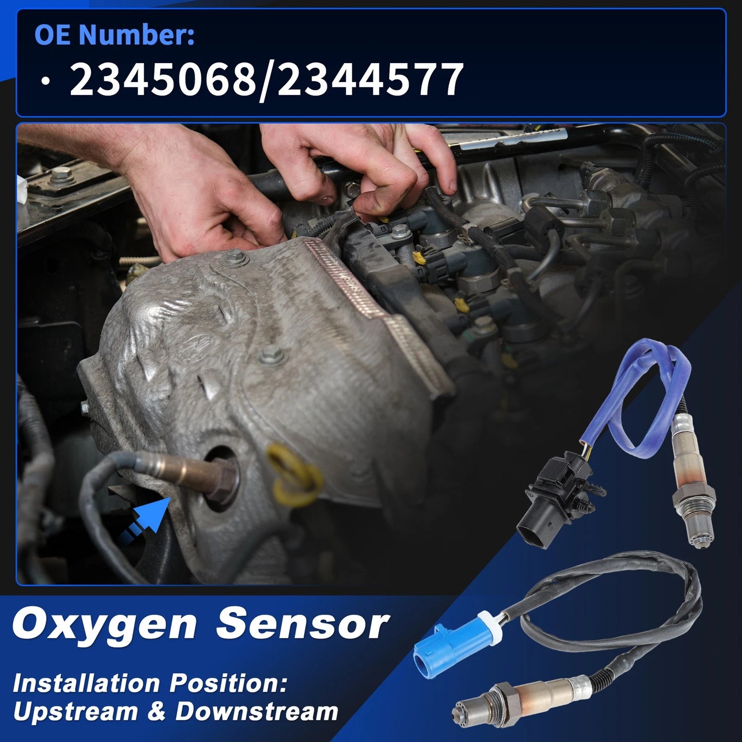 Upstream & Downstream O2 Sensors for Ford Escape 2013-2016 (2 pcs)