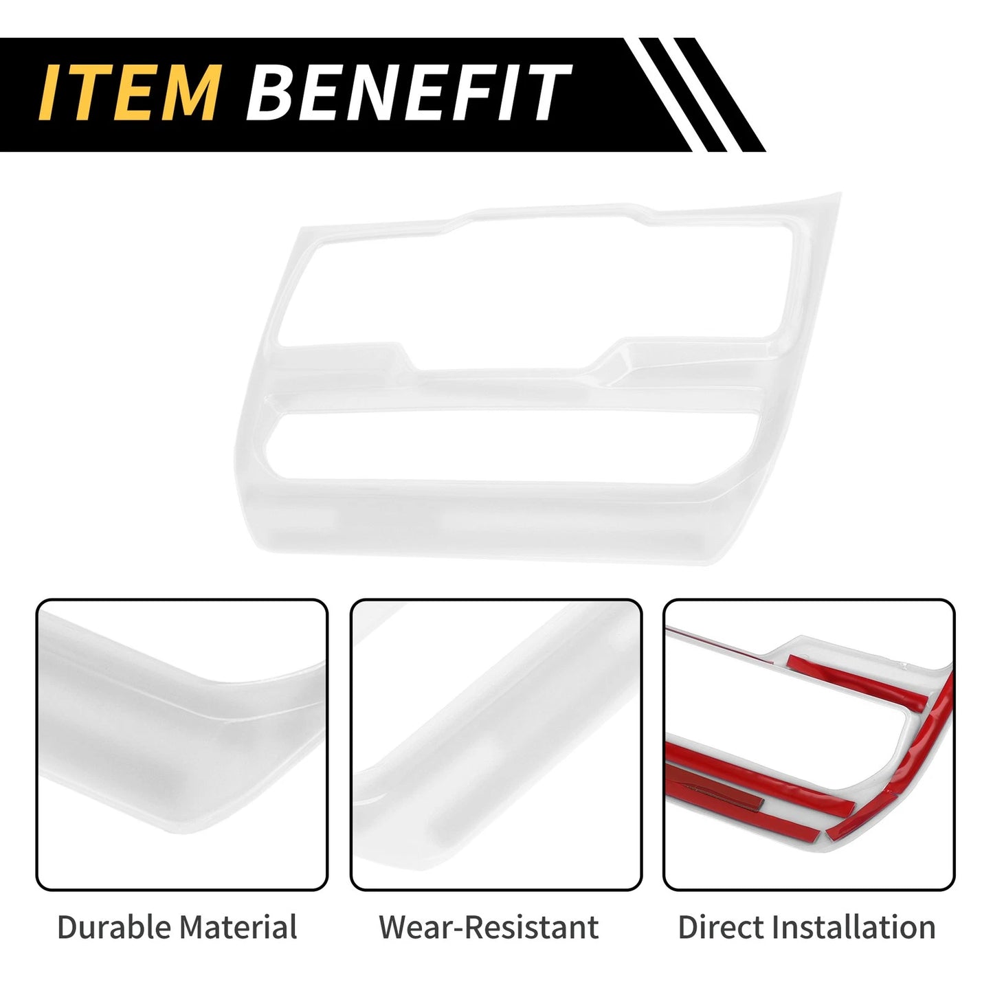 Dashboard Center Console Window Control Panel Cover for Jeep Wrangler (2007-2018)