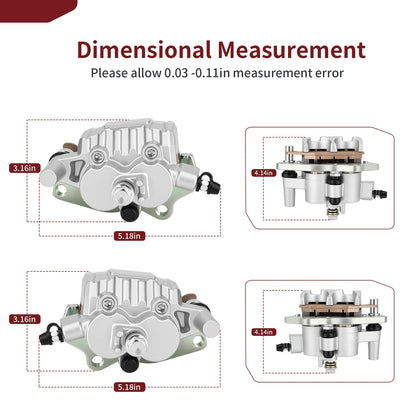 2 x Front Left & Right Brake Calipers for Kawasaki Mule PRO-MX (2019–2024)