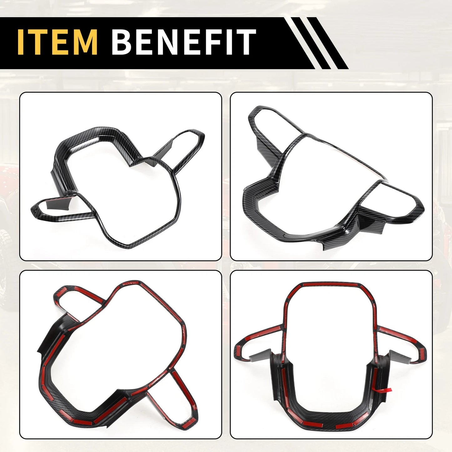Steering Wheel Cover Trims Carbon Fiber for Chevy Colorado (2023-2024)