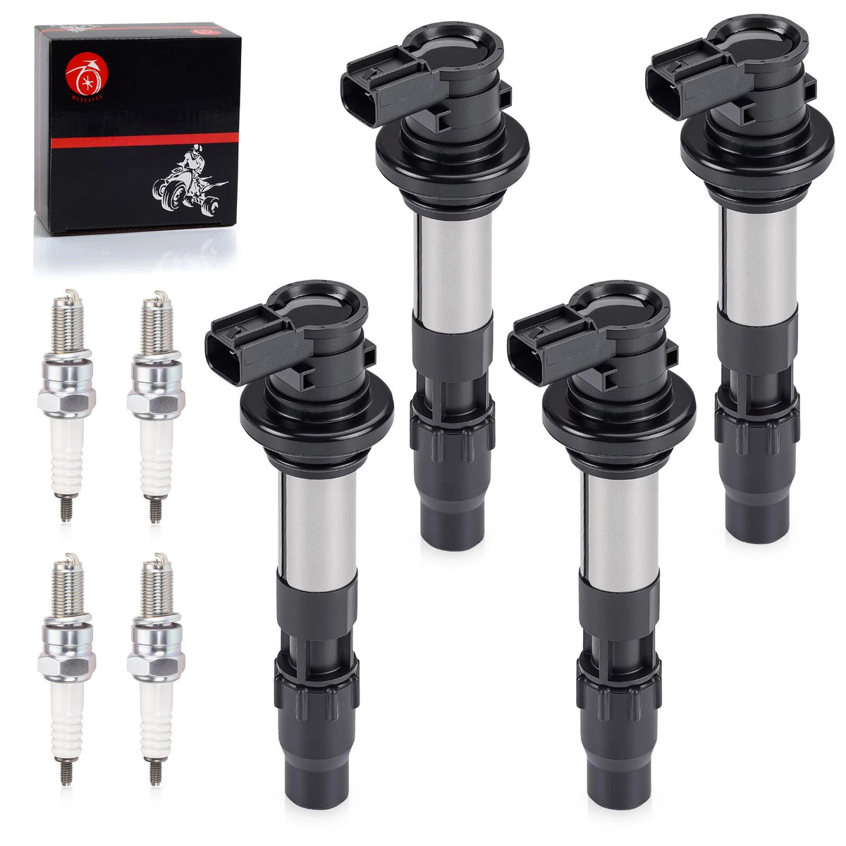 4x Ignition Coils Iridium Spark Plugs for Suzuki GSX-R750 K8/K9/L0 (2008–2013)