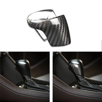 Carbon Fiber Back Gear Shift Knob Cover Trim Fit For Mazda 3 6 CX-4 CX-5