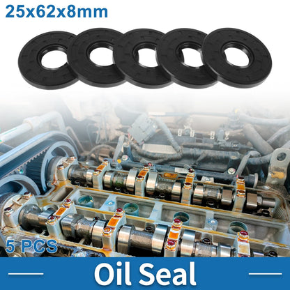Oil Seal 25x62x8mm 5 Pcs Seal Ring Rotary Shaft Seal for Make Model