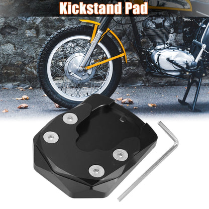 Set Motorcycle Kickstand Side Stand Pad Black for Yamaha YZF-R15 (2017–2022)