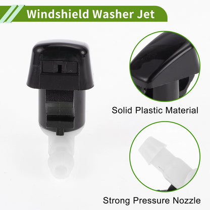 Windshield Washer Nozzle & 2 x Hose Connectors for Ford Edge (2007-2011)