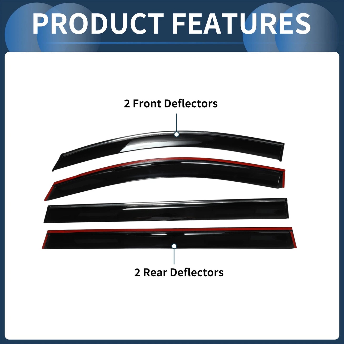 Window Deflectors 1 Set for Toyota Sienna (2011)