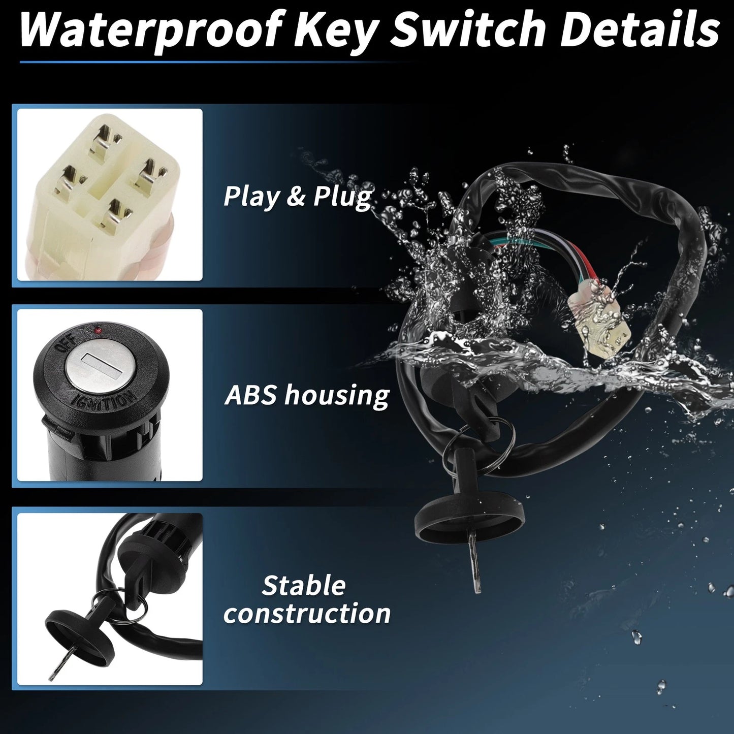 Ignition Key Switch for Honda Sportrax 450 TRX450R 2x (2004-2005)