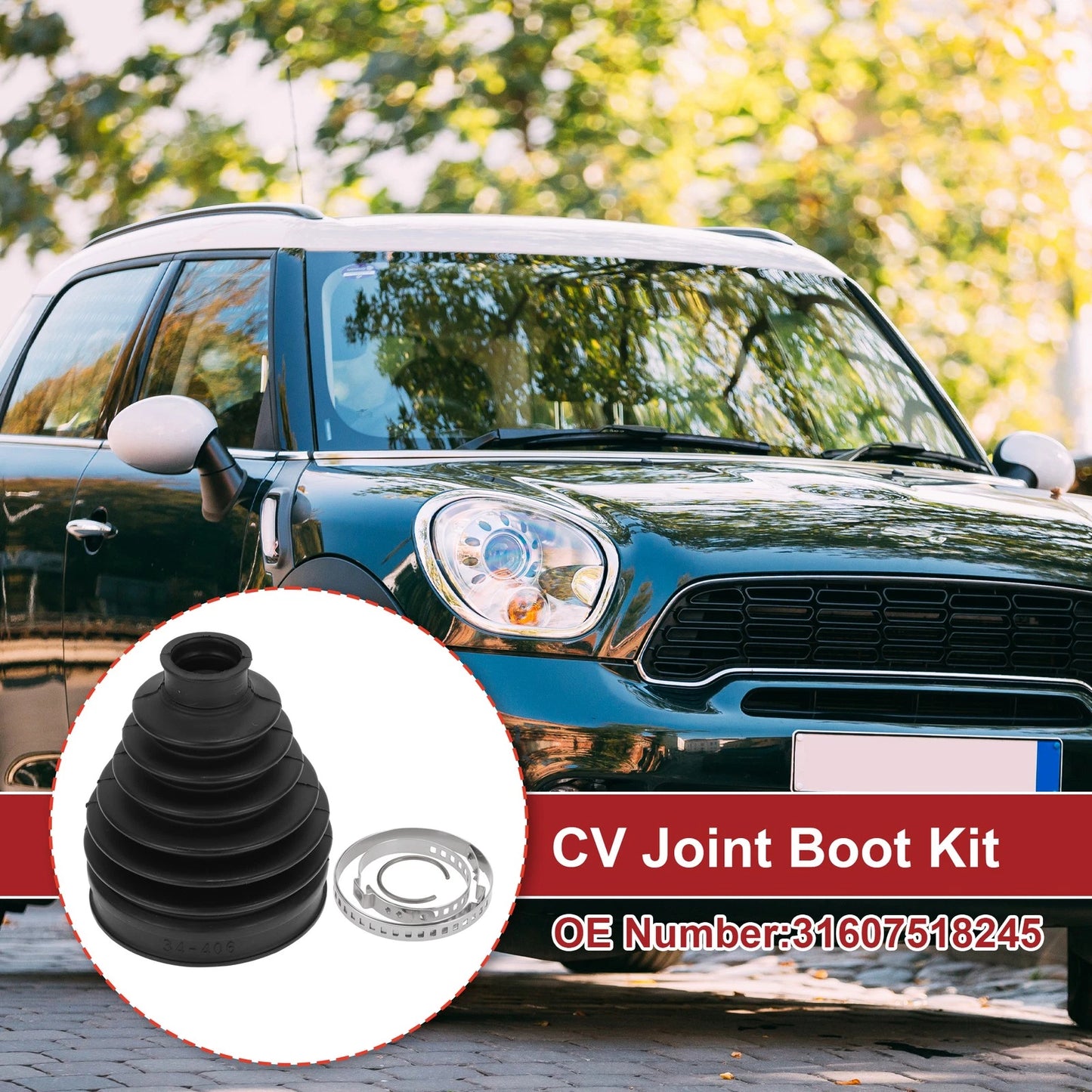 Outer CV Joint Boot Kit with Clamps for Mini Cooper (2002-2008)