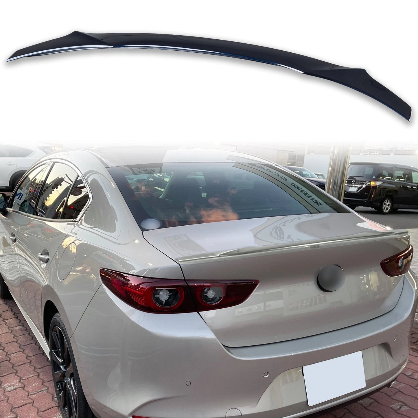 ABS Boot Spoiler for Mazda3 BP Sedan Deep Crystal Blue (2019-2024)