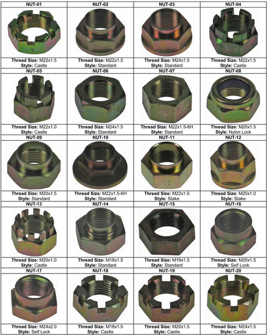 2 x Axle Nut M18x1.5 for Suzuki Aerio (2002–2007)