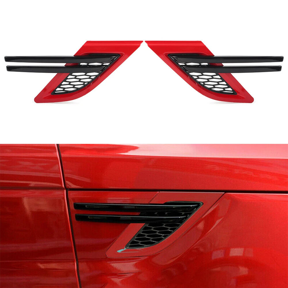 Red Black Side Fender Mesh Grille for Land Rover Range Rover Sport (2014-2017)