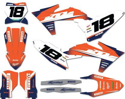 KTM SXF 250 Brixton Style Decal Kit Stickers (2023-2024)