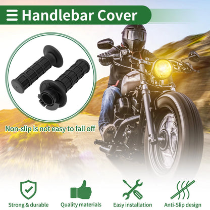 7/8" 22mm Hand Grips Black for Motorcycle