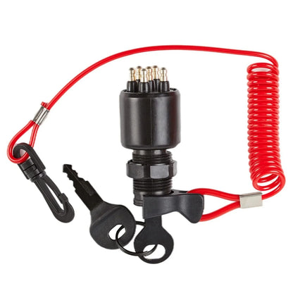 Evinrude Johnson OMC BRP E-TEC Outboard Ignition Switch with 2 Keys & Lanyard