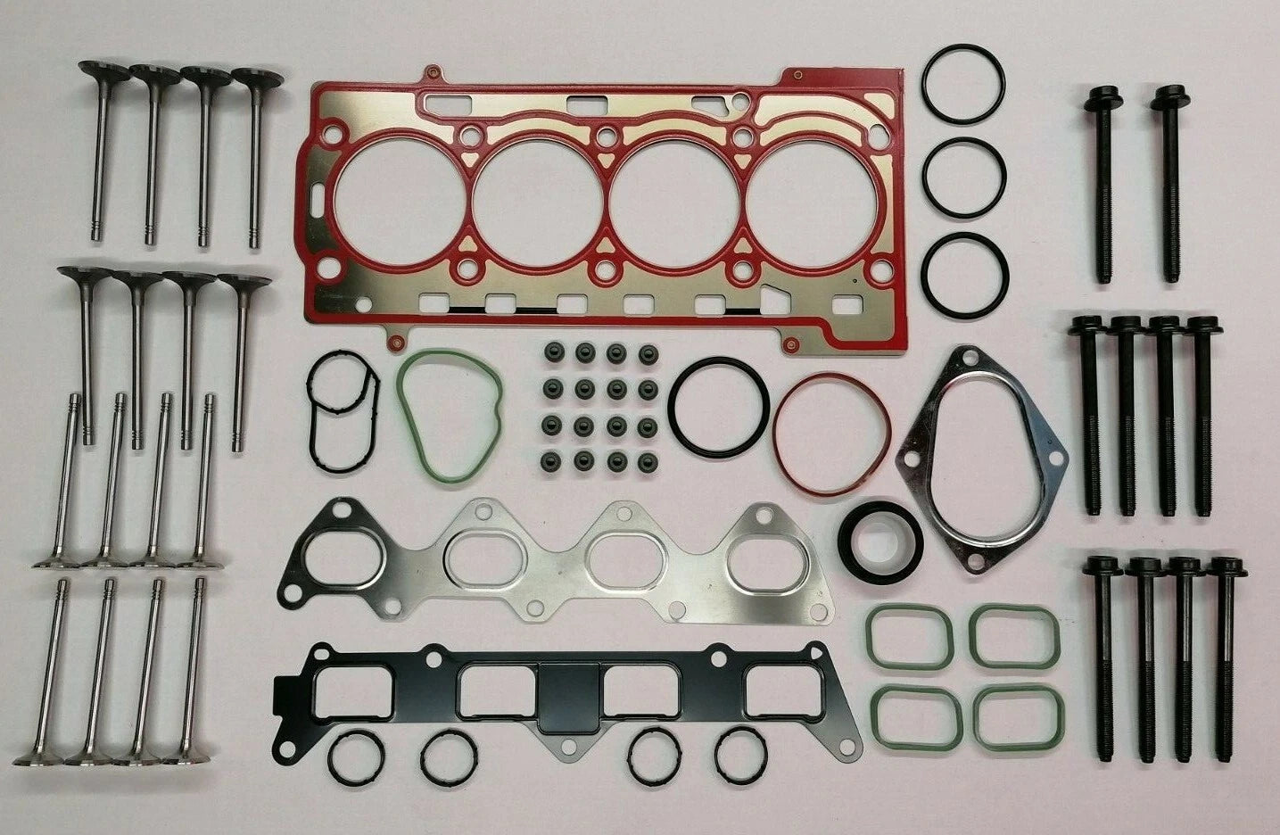 Head Gasket Set Bolts Inlet Valves for Golf 5, Jetta, Touran 1.4 1.6 FSi