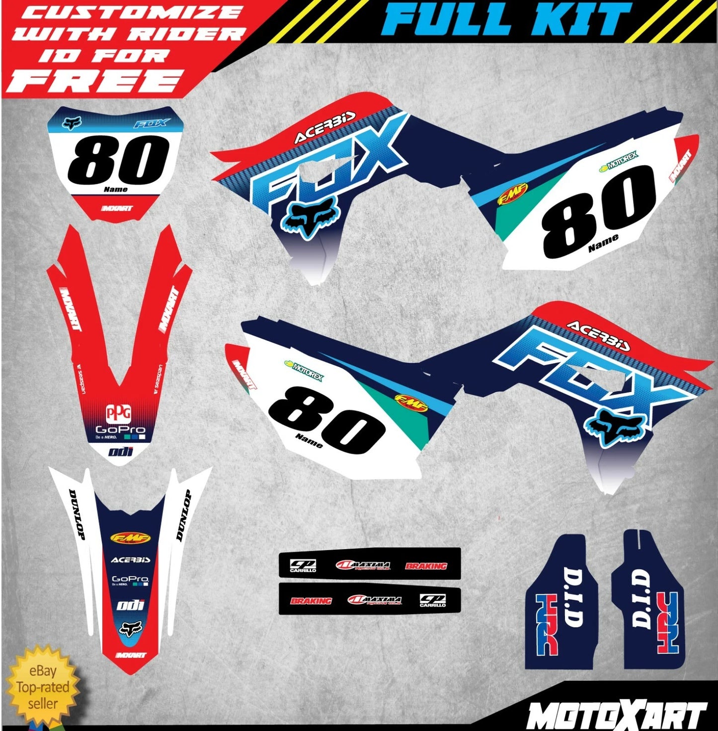 Full Custom Graphic Kit for Honda CRF 250 (2019)