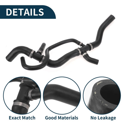 Upper Radiator Hose for Volvo S40 (2000-2011) Rubber Black