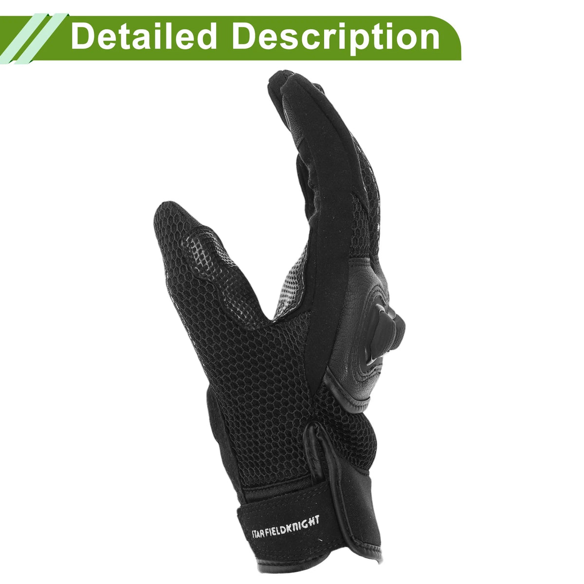 S / 1 Pair / Motorcycle Gloves Breathable Leather Outdoor Black for Motorcycle