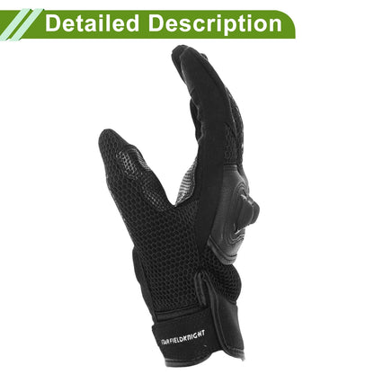 S / 1 Pair / Motorcycle Gloves Breathable Leather Outdoor Black for Motorcycle